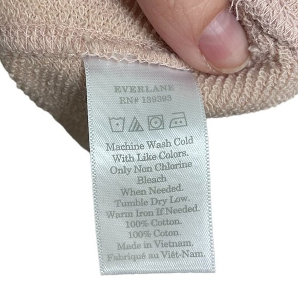 Everlane The ReNew Raglan Sweatshirt in blush cream color size medium - Picture 3 of 6